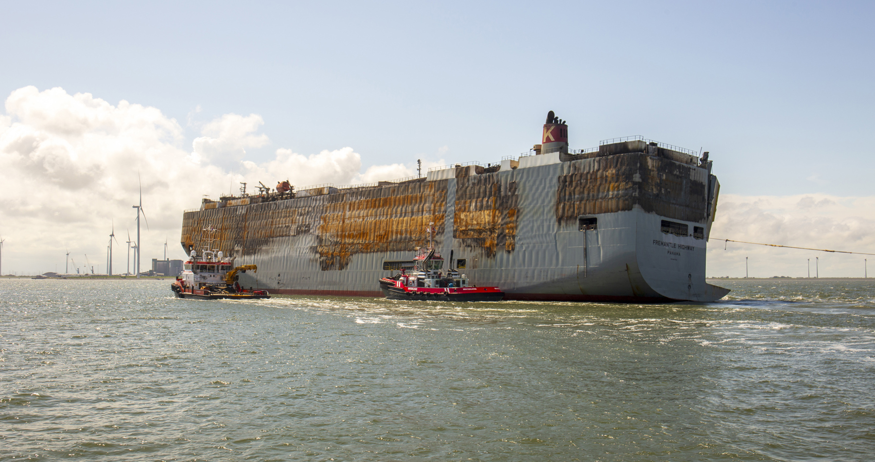 Wagenborg provides safe haven for ‘Fremantle Highway’ upon arrival in Eemshaven