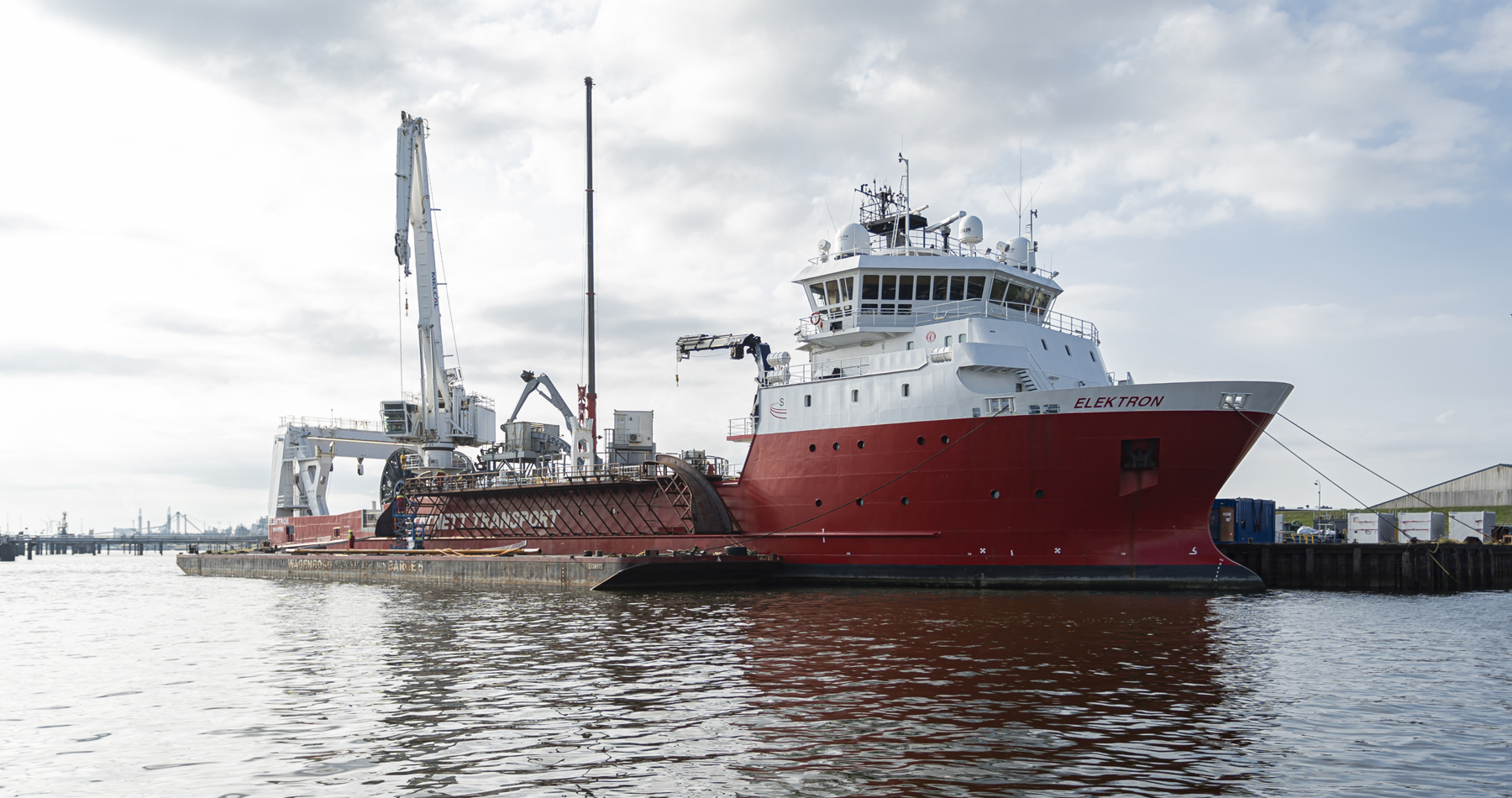 Mobilisation and demobilisation of mv Elektron in Delfzijl