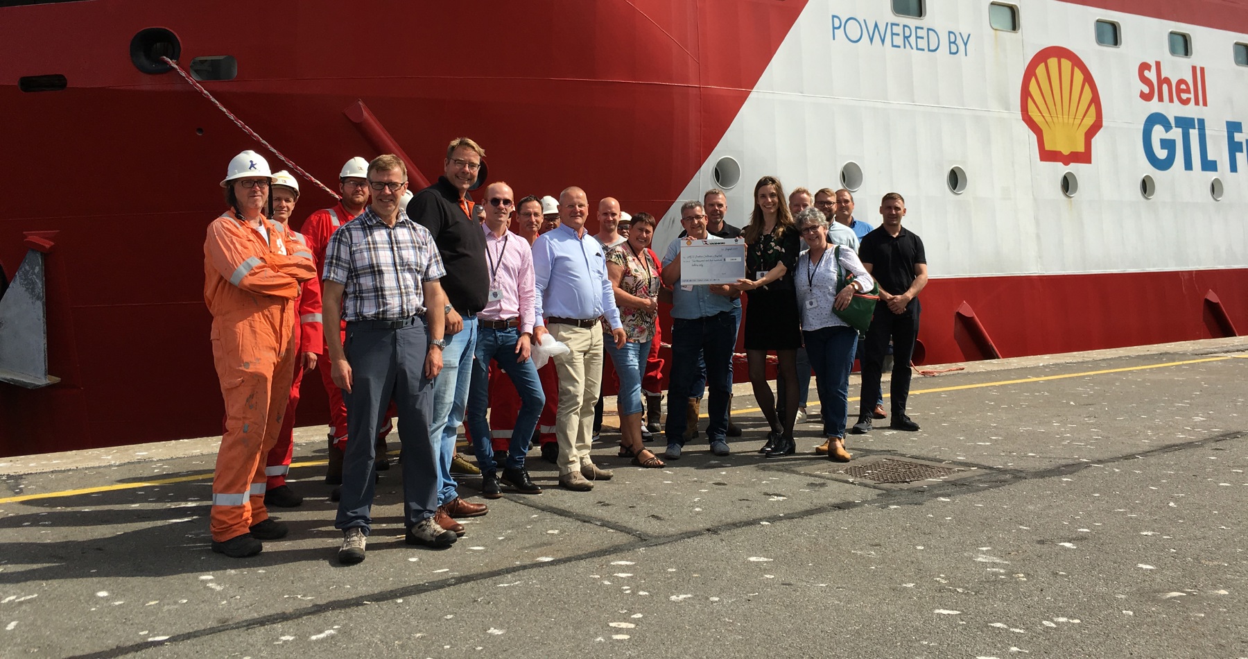 Wagenborg, Shell and NAM donate USD 5.000 to children hospitals