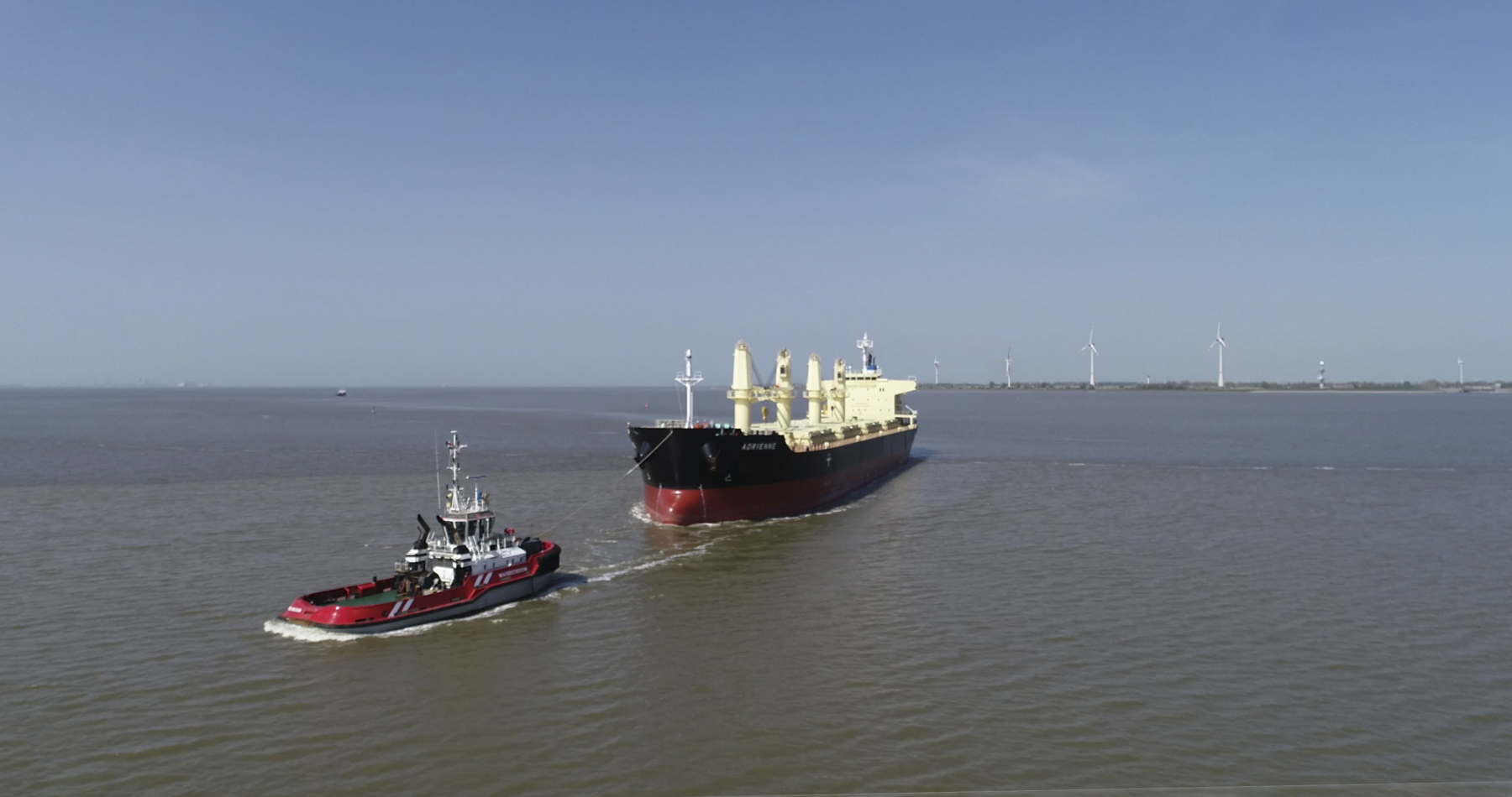 Tug assistance and agency service for MV Adrienne in the port of Delfzijl