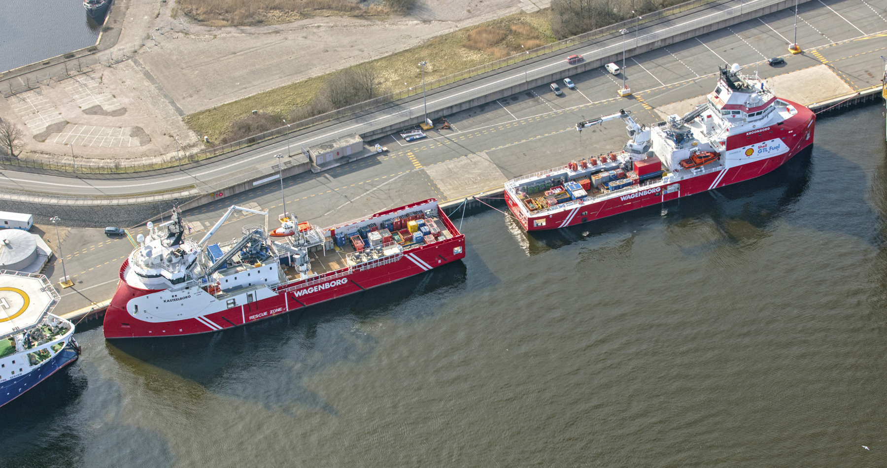 Wagenborg installed shore power connection on walk to work vessel 'Kroonborg'