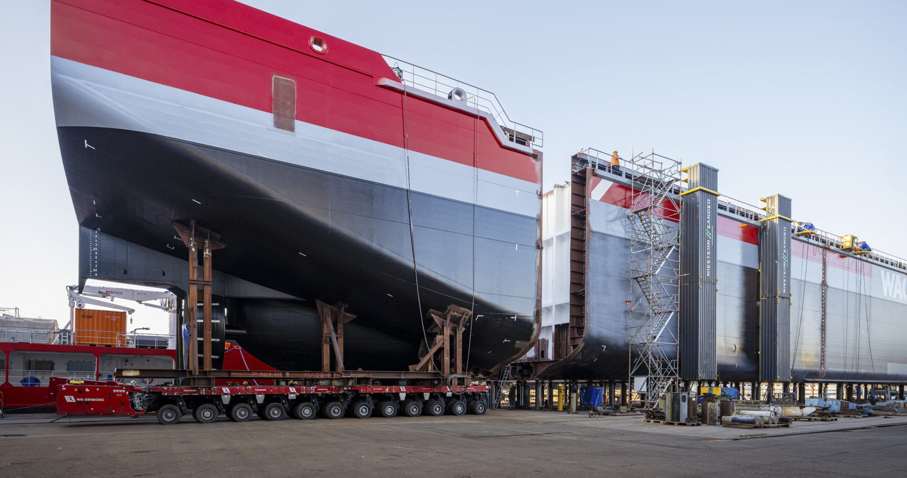 Successful and safe transport of aft ship for first dedicated European built offshore CO₂ carrier