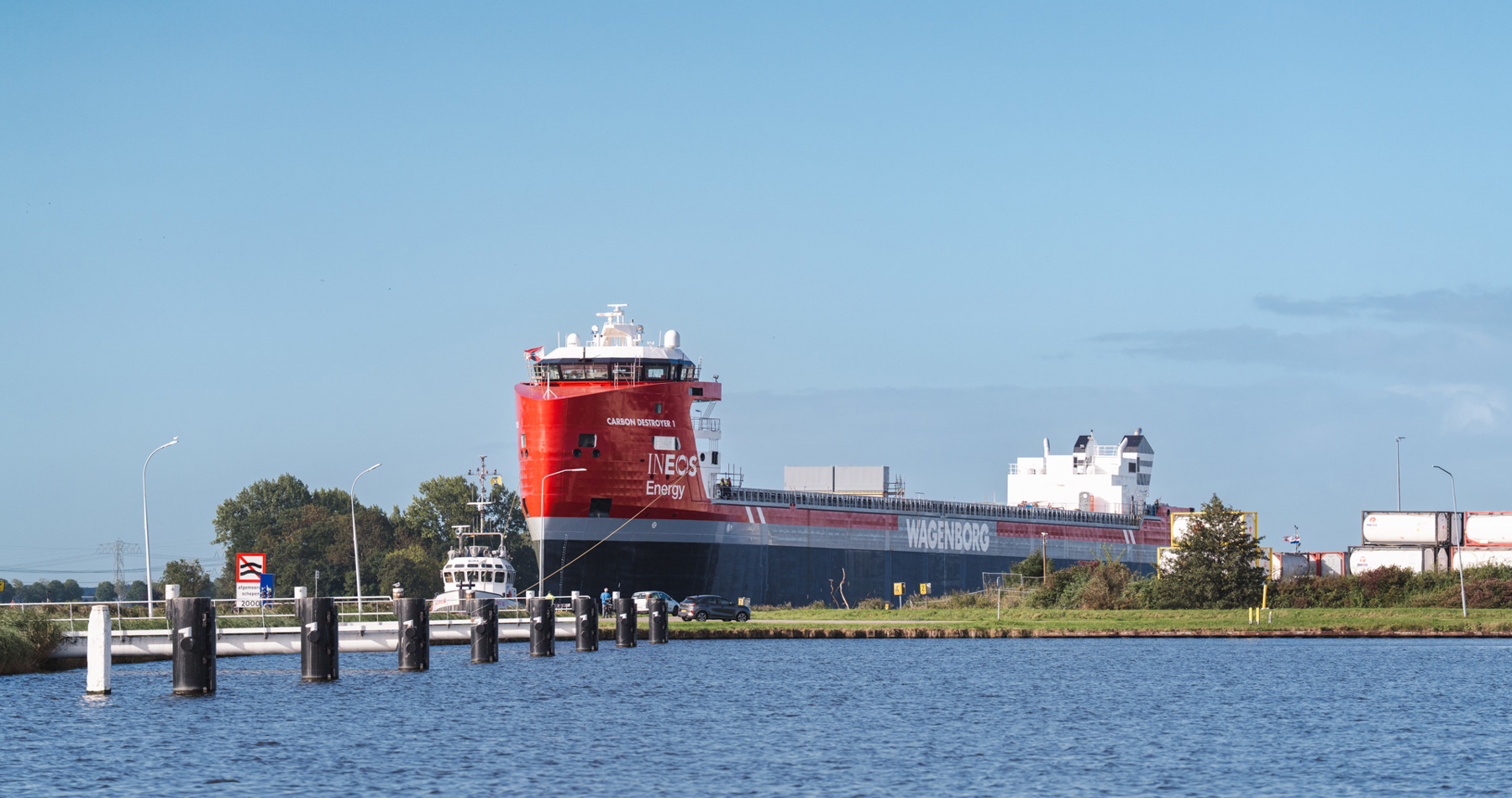 New milestone: Carbon Destroyer 1 arrives in the port of Delfzijl for completion as Europe’s flagship in CO₂ transport